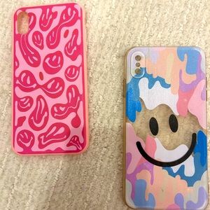 I am selling two smiley face phone cases
